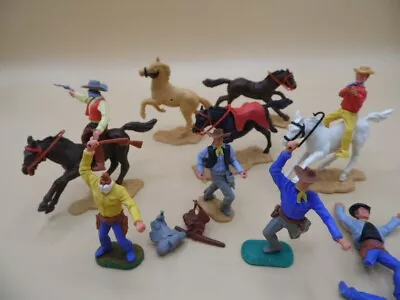 Buy Vintage 70's Timpo American Wild West MOUNTED  COWBOYS  & STANDING JOB LOT #7 • 14.99£