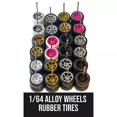 Buy 7 Spoke Custom Alloy 1:64 Wheels & Tyres Real Riders Rubber Hot Wheels • 4.50£