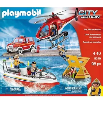 Buy Playmobil 9319 City Action Fire Rescue Playset With  Working Water Cannon • 36.99£