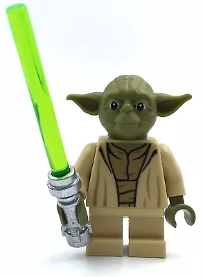 Buy Lego Yoda Minifigure Star Wars Fig Lightsaber Olive Green Jedi • 19.23£