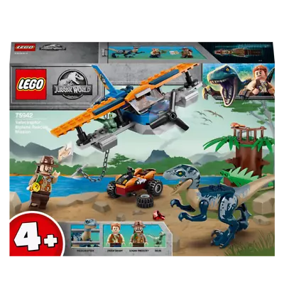 Buy LEGO Jurassic World: Velociraptor: Biplane Rescue Mission 75942 New Sealed • 29£