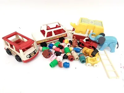 Buy Fisher Price Safari Job Lot - Kids Toys Bundle With Cars, Animals And People • 9.99£