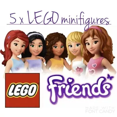 Buy LEGO Friends Minifigures 5 X Mixed Mini Figures & Accessories Bundle Job Lot Set • 9.95£