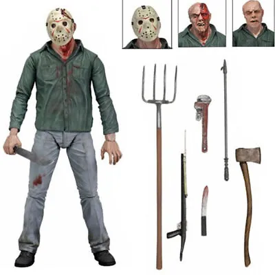 Buy Friday The 13th Part III Jason Voorhees 3D Ultimate 7  Action Figure Decor Gift♢ • 22.31£