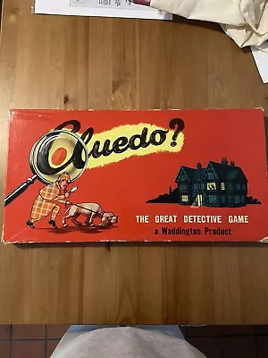 Buy Vintage 1950's 'CLUEDO' Board Game By Waddington's All Original COMPLETE • 30£