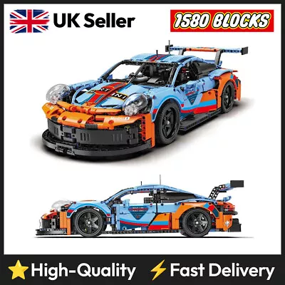 Buy MOC Building Blocks Car Technic Race Car Block Set Porsche 911 GT3RS Martini 🔥 • 44.99£