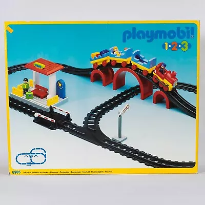 Buy BNIB 1992 Playmobil 123 6905 Train Track And Station Set • 150£