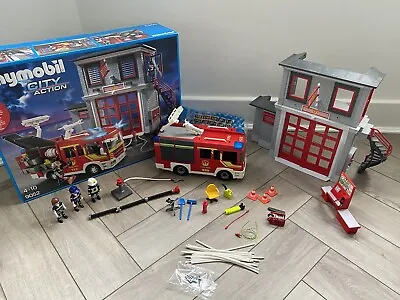 Buy Playmobil 9052 Fire Engine And Fire Station Mega Set Boxed • 48£