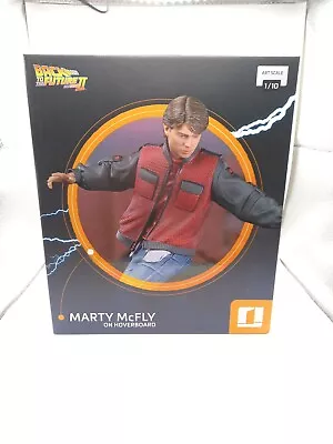 Buy Back To The Future II Marty McFly On Hoverboard Statue 1/10 22cm Iron Studios • 104.99£
