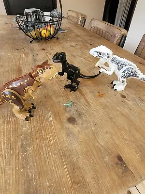 Buy Not Real Lego Jurassic World Dinosaurs Indominus Rex Indoraptor Carnotaurus  • 7.99£