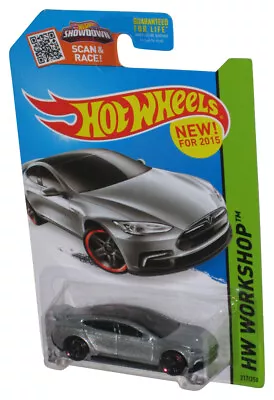 Buy Hot Wheels HW Workshop (2015) Silver Tesla Model S Toy Car 217/250 • 14.06£