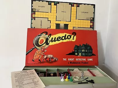 Buy Vintage  'CLUEDO' Board Game By Waddington's * COMPLETE* See Description • 20£