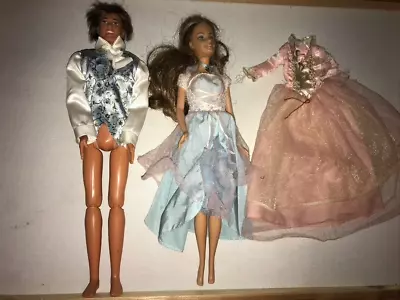 Buy Barbie Erika Tea Party Princess Pauper Movie MATTEL Dolls Lot With Flaws • 8.56£
