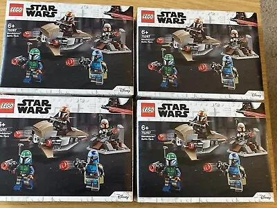 Buy 4 SETS   ~ LEGO Star Wars Mandalorian Battle Pack 75267 * New & Sealed • 49.99£