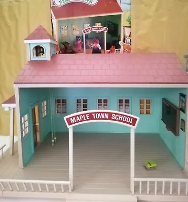 Buy Vintage Mapletown School Calico Critters Sylvanian Family Bandai Epoch House Lot • 82.25£