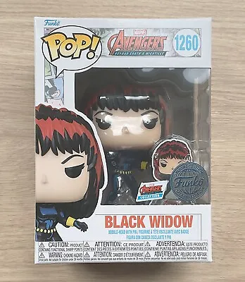 Buy Funko Pop Marvel Avengers Collection Black Widow WIth Pin #1260 + Protector • 29.99£