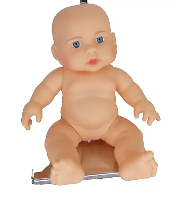 Buy Baby Doll Nude Silicon Newborn Body Blue Eyes Kids Learning Toy 22 Cm • 9.99£