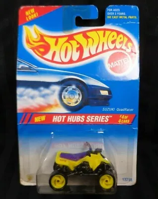Buy HOT WHEELS - HOT HUBS SERIES - SUZUKI QUAD RACER - #4 Of 4 Mattel 1994 MIB NOS  • 3.79£