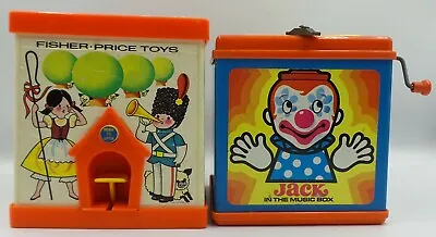 Buy Vintage Toys :1970 Fisher Price & 1971 Mattel Jack In The Box Set (sk) • 80£