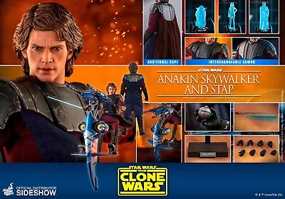 Buy Hot Toys 1/6 Scale Star Wars The Clone Wars Anakin Skywalker And STAP NEW UK • 300£