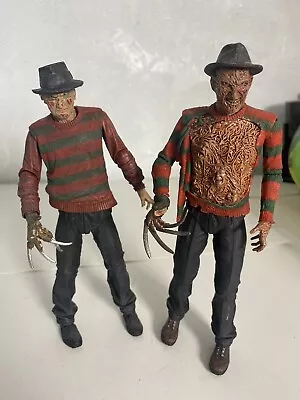 Buy NECA Freddy Krueger Nightmare On Elm Street Figures X2 • 34.99£