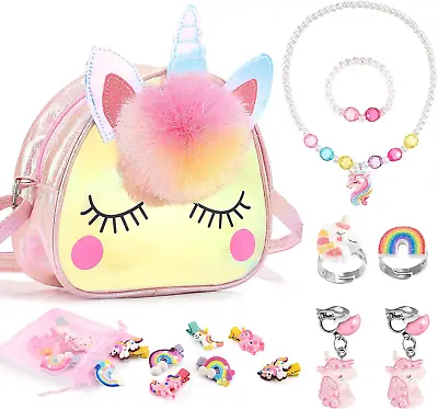 Buy Veopoko Unicorn Gifts For Girls Age 3-8,Kids Jewellery Sets Unicorn Toys For 4 5 • 15.88£
