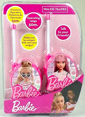 Buy Barbie Walkie Talkie Set 50m Range Indoors Outdoors Childrens Gift Present • 16.95£