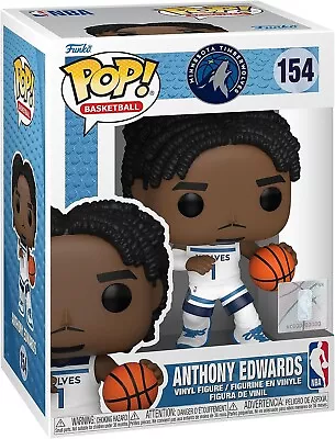Buy Anthony Edwards Minnesota Timberwolves Figure Original FUNKO Pop NBA Basket 154 • 17.75£