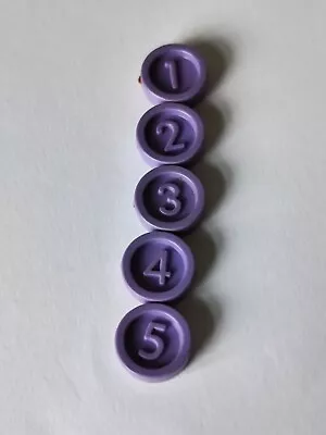 Buy Downfall Purple Counters 1,2,3,4 & 5 1999 Replacement Accessories Board Game • 4.99£
