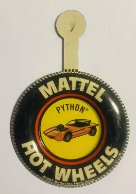 Buy HOT WHEELS Redline : Python - Tin Badge Mattel : Original Vintage (Ref15) • 0.99£
