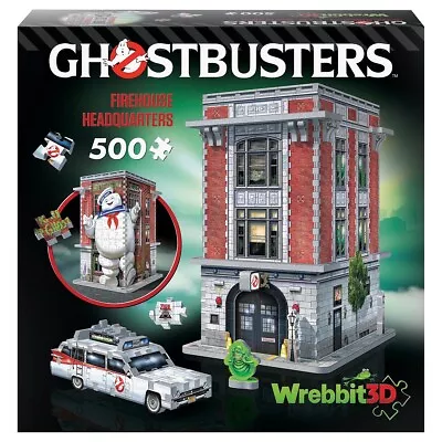 Buy Wrebbit 3D Ghostbusters: Firehouse HeadQuaters 500 Pieces 3D Puzzle Kids Age 12+ • 32.99£