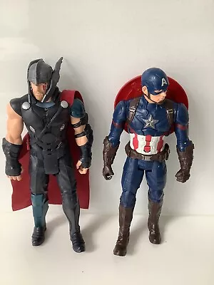 Buy Marvel Avengers Talking Sounds Thor & Captain America 12 Inch Figures • 3.99£
