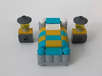 Buy  Lego Minifigure Bed▪︎2 Side Tables▪︎2 Lights▪︎pillow▪︎blue & Yellow▪︎free P&p  • 5.29£
