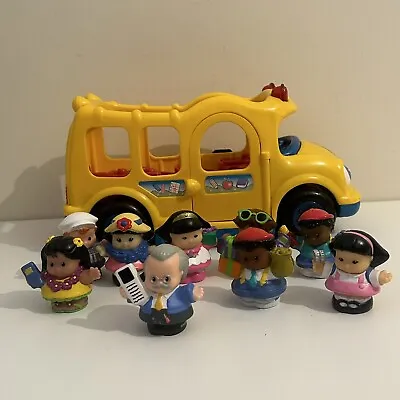 Buy Fisher Price Little People Bundle School Bus With Sound 9 Figures Mixed Age • 28.99£