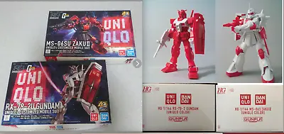 Buy Bandai Uniqlo Gundam & Zaku II GUNDAM RX-78-2 + ZAKU 40th Gunpla Model Kit Set • 103.57£