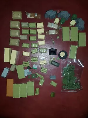 Buy Lego WW2 Minifigure Stands Oil Drums Sand Bags Crates Plus More  • 25£