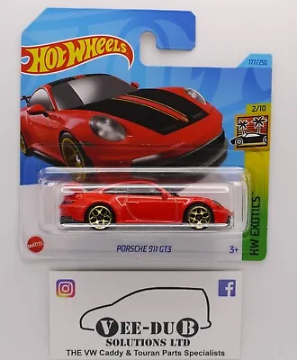 Buy Hot Wheels Porsche 911 GT3 Red Short Card 2023 HKH97 Hotwheels Mattel NEW • 4.49£
