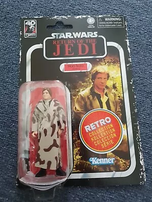 Buy Star Wars Hasbro Retro Collection Han Solo (Endor) Return Of The Jedi • 14.99£