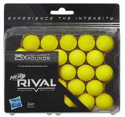 Buy New Official Nerf Rival Precision High Impact 25x Round Nerf Bullets • 7.99£