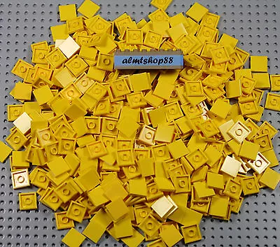 Buy LEGO - 2x2 Tiles Yellow - Finishing Smooth Plates Flat Base Square 3068 Bulk Lot • 7.09£