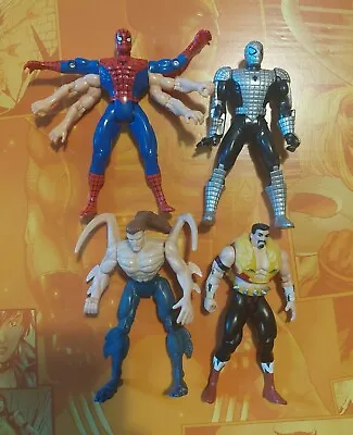 Buy Toybiz Marvel Spider-Man Figure Bundle Kraven Smythe 1990's Six Arm Spiderman • 25£