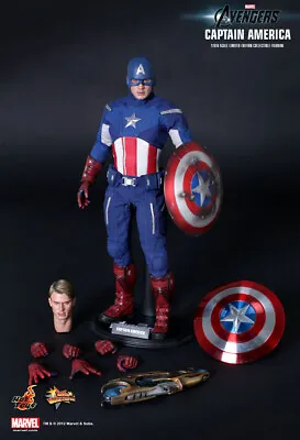 Buy Hot Toys The Avengers Captain America Steve Rogers Chris Evans 1/6 Figure 2012 • 499.99£