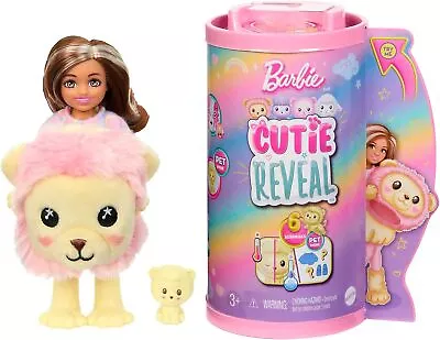 Buy Barbie Cutie Reveal Chelsea Doll & Accessories, Lion Plush Costume & 6 Surprise • 14.92£