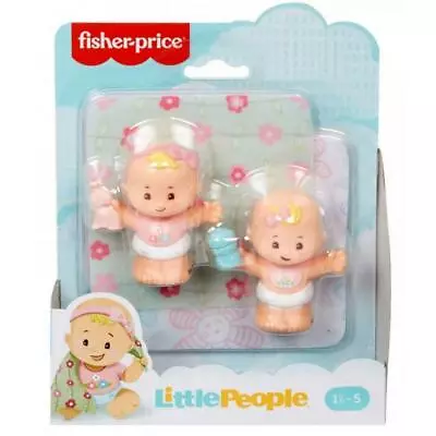 Buy Fisher Price Little People Twins Blonde + Flowers Blankets New Figures Toddlers • 9.99£
