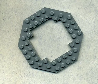 Buy LEGO--6063 --- Octagonal -- 10 X 10 -- Center Open -- Grey/DKStone -- • 1.53£