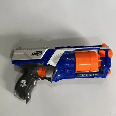 Buy Nerf N-Strike Elite Strongarm Blaster Soft Dart Toy Gun Blue And Orange  • 6£