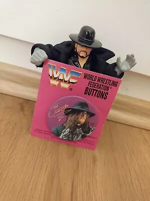Buy Undertaker WWF Hasbro Series 8 With Coat And Pin Button Series 1 Near Mint • 205.51£