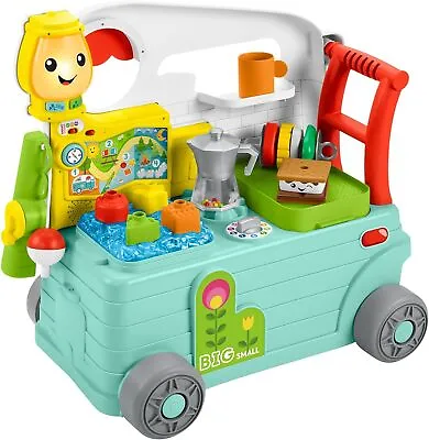 Buy Fisher-Price HCK56 Laugh  Learn 3-In-1 On-The-Go Camper - UK English Edition, Mu • 80.84£