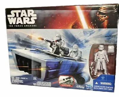 Buy Star Wars Force Awakens First Order Snowspeeder & 3.75  Snowtrooper Officer Fig • 13.90£