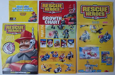 Buy FISHER PRICE RESCUE HEROES LEAFLETS X 4 (2001, 2002, 2003) • 4.99£